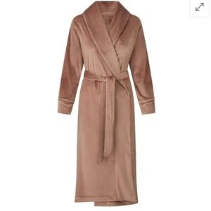 Skims velour wrap long robe L